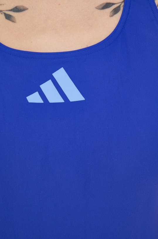 adidas Performance jednoczęściowy strój kąpielowy 3 Bar Logo niebieski HS1746