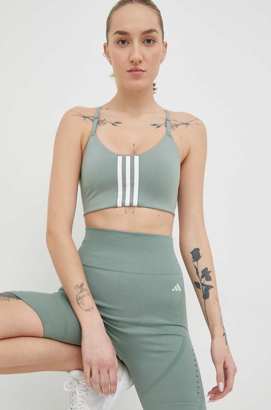 adidas Performance biustonosz sportowy Aeroimpact zielony HS2898