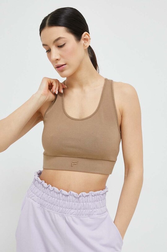 Спортивный бюстгальтер Fila Corte FAW0382 зелёный SS23