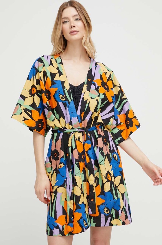 Roxy narzutka plażowa bawełniana multicolor ERJX603338