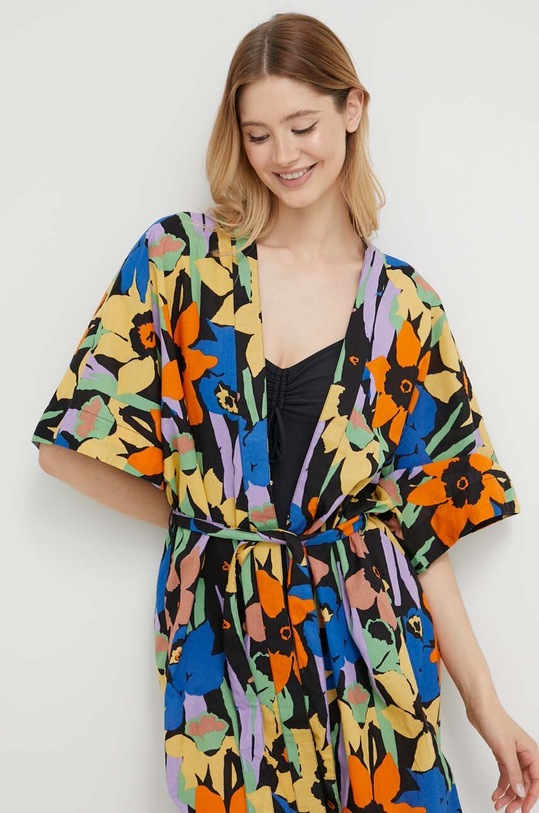 Roxy narzutka plażowa bawełniana multicolor ERJX603338