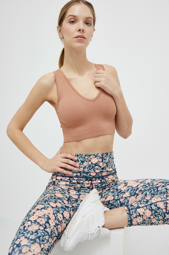 Jógová podprsenka Roxy Chill Out jemně vyztužené hnědá ERJKT03983