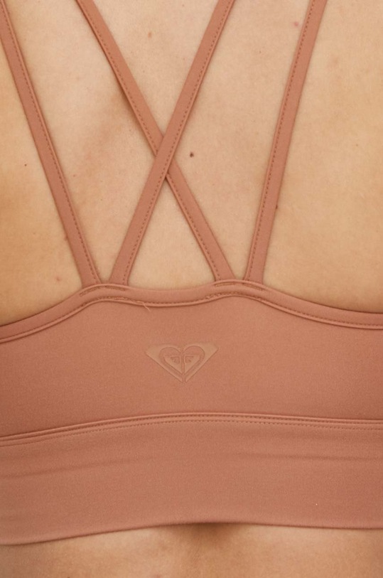 Αθλητικό σουτιέν Roxy Heart Into It καφέ ERJKT03976