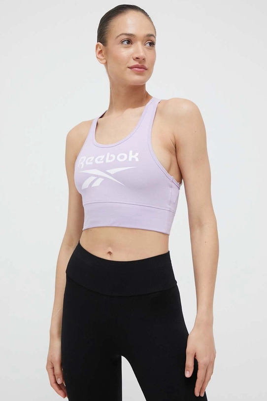 Спортивный бюстгальтер Reebok Reebok Identity мягкая фиолетовой HT6210