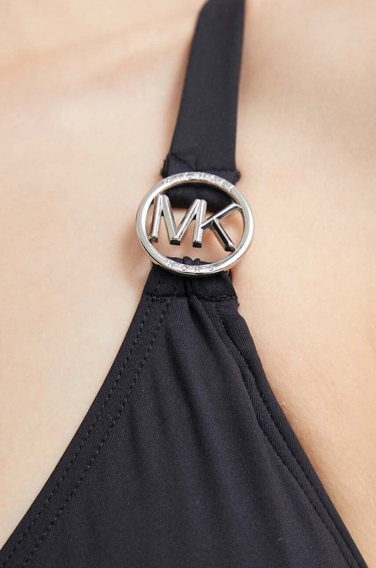 MICHAEL Michael Kors jednoczęściowy strój kąpielowy LOGO TRIM SURPLICE ONE PIECE MM7M759 czarny