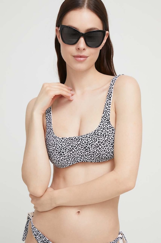 United Colors of Benetton kifordítható bikini felső melltartó merevítő nélkül fekete 3W3F5R02O.72J