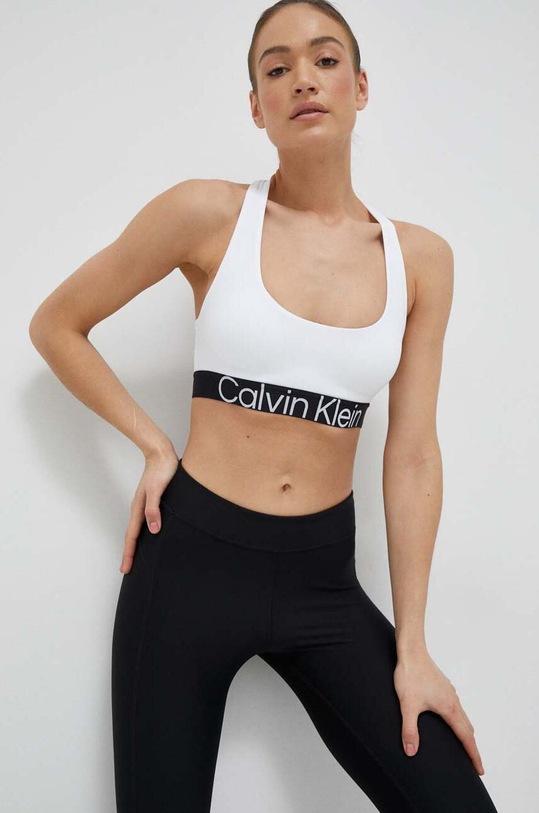 Calvin Klein Performance biustonosz sportowy Effect bez fiszbinów biały 00GWS3K115