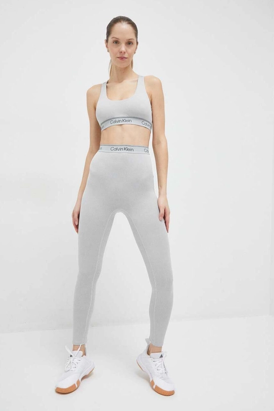 Športová podprsenka Calvin Klein Performance CK Athletic 00GWS3K122 sivá AW23