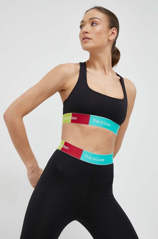 Спортивний бюстгальтер Calvin Klein Performance Pride легко ущільнена чорний 00GWS3K129
