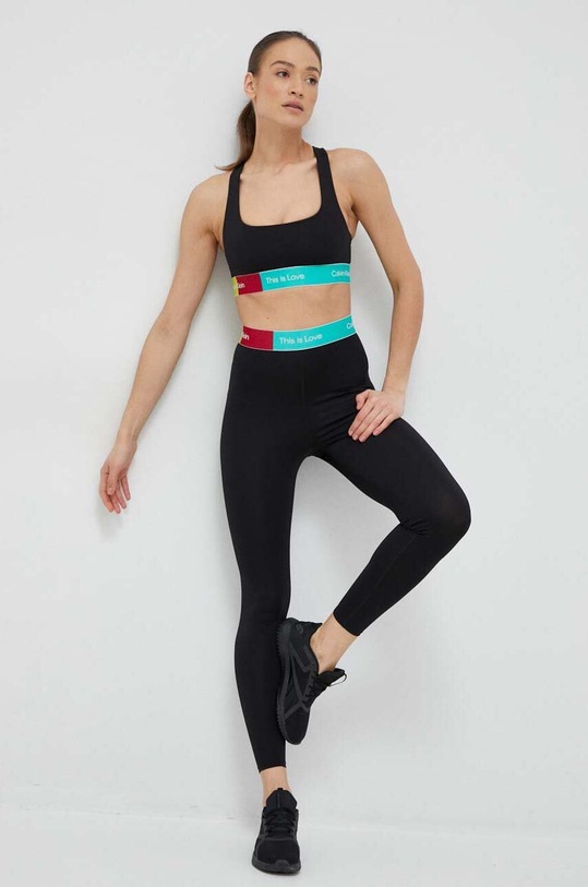 Športová podprsenka Calvin Klein Performance Pride 00GWS3K129 čierna SS23