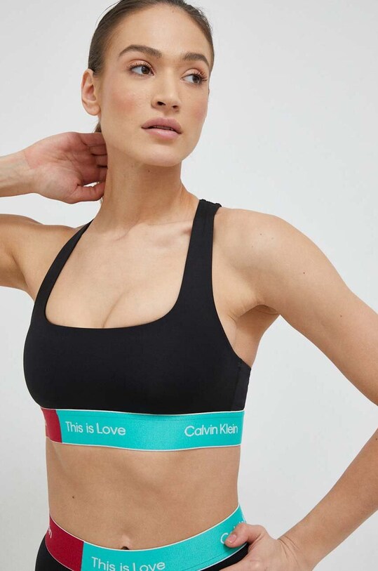Športová podprsenka Calvin Klein Performance Pride čierna 00GWS3K129