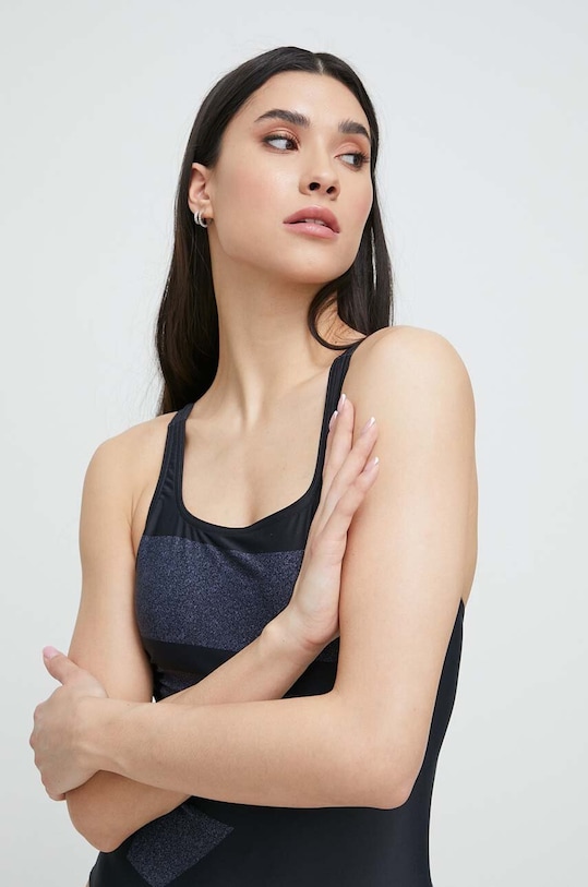 Odzież adidas Performance jednoczęściowy strój kąpielowy Big Bars Graphic HR4381 czarny