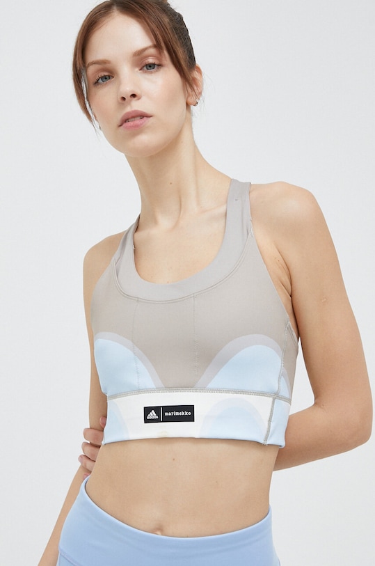 adidas Performance biustonosz sportowy Marimekko bez fiszbinów niebieski HR8172