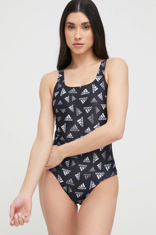 adidas Performance costum de baie dintr-o bucată moale negru HS5304