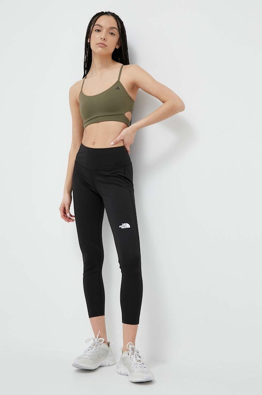 adidas Performance biustonosz do jogi HY1106 zielony SS23