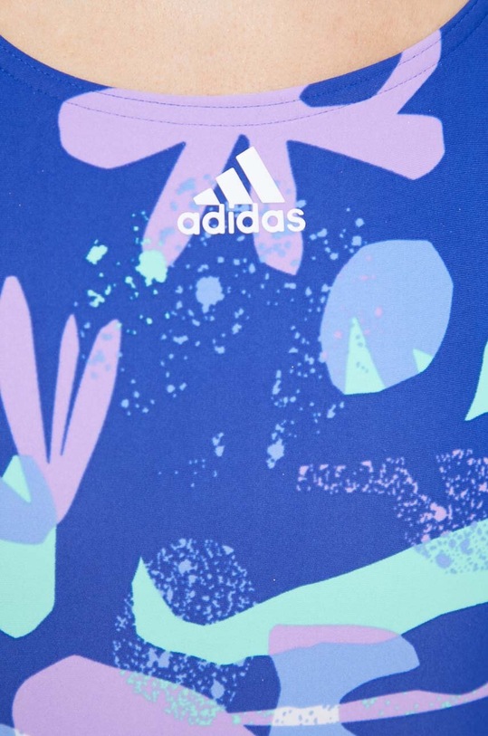 adidas Performance costum de baie dintr-o bucată Floral albastru IB5994