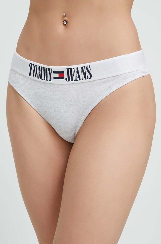 Tommy Jeans stringi dzianina szary UW0UW04209.PPYX