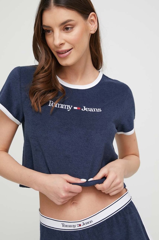 Tommy Jeans t-shirt plażowy granatowy UW0UW04100.PPYX