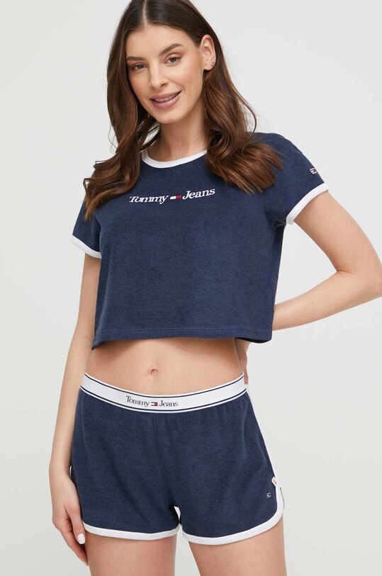 Îmbrăcăminte Tommy Jeans tricou de plajă UW0UW04100.PPYX bleumarin