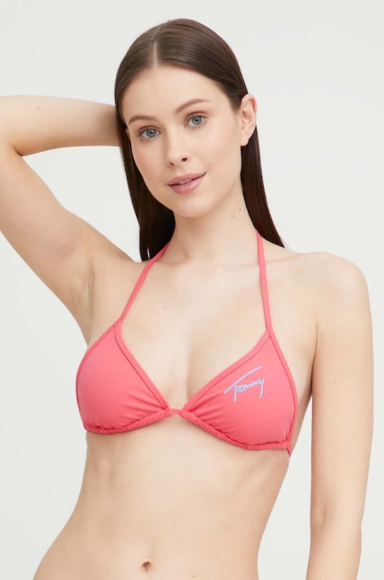 Odzież Tommy Jeans biustonosz kąpielowy UW0UW04408.PPYX różowy