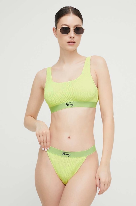 Ρούχα Bikini top Tommy Jeans UW0UW04490.PPYX πράσινο