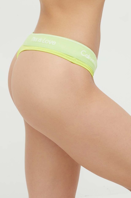 Calvin Klein Underwear stringi 000QF7283E.PPYX zielony SS23