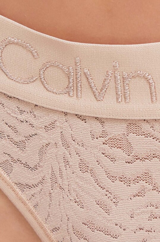 Calvin Klein Underwear stringi beżowy 000QF7287E.PPYX