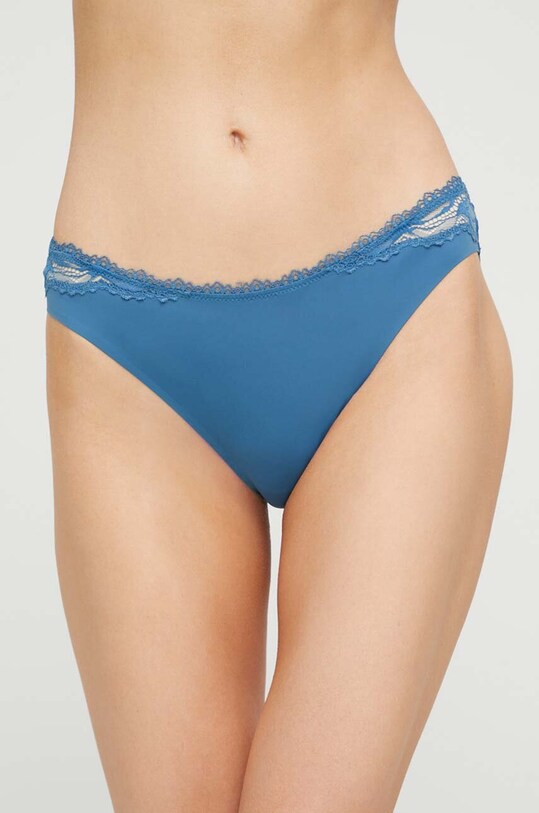 Труси Calvin Klein Underwear мереживо блакитний 000QF6398E.PPYX