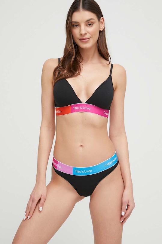 Calvin Klein Underwear biustonosz bez fiszbinów czarny 000QF7254E.PPYX