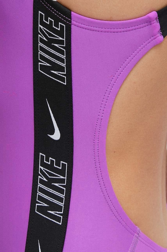 Nike jednoczęściowy strój kąpielowy Logo Tape NESSD190 fioletowy