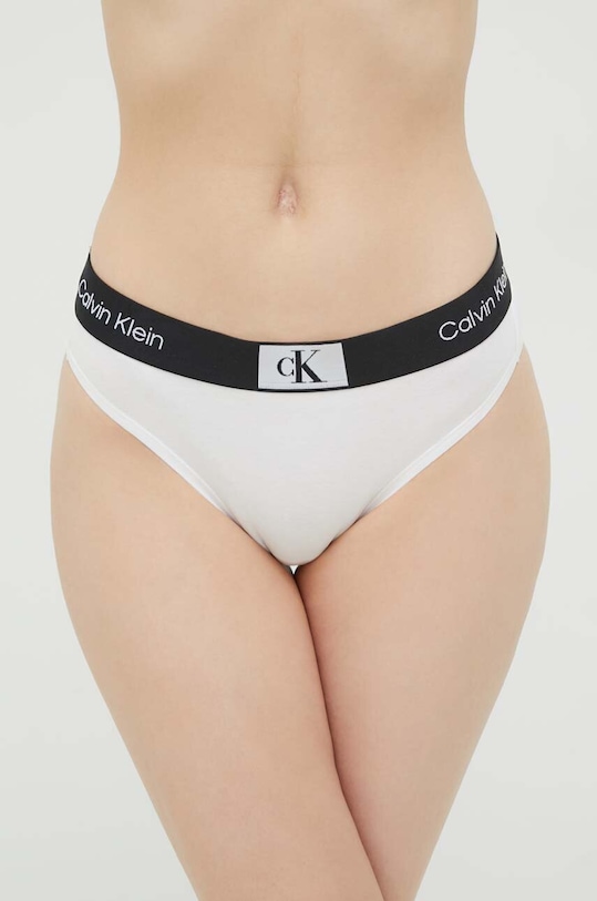 Σλιπ Calvin Klein Underwear πλεκτό ύφασμα λευκό 000QF7222E.PPYX