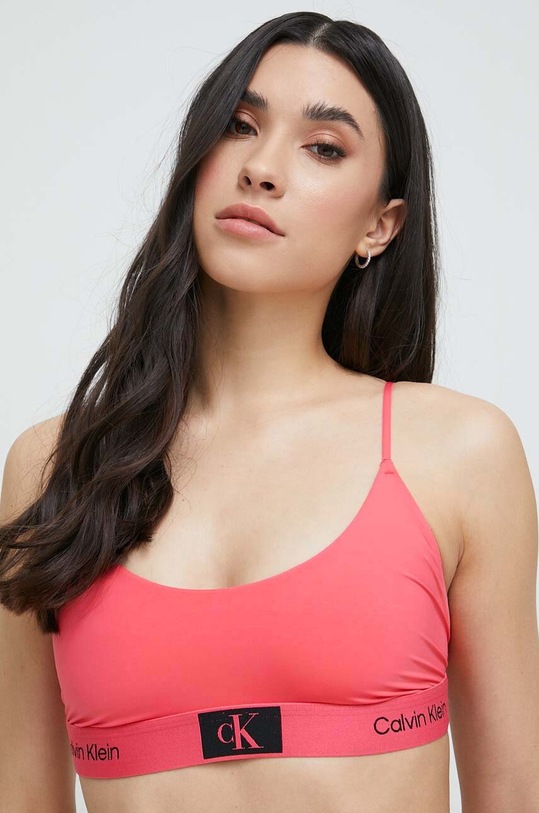 Σουτιέν Calvin Klein Underwear πλεκτό ύφασμα ροζ 000QF7245E.PPYX