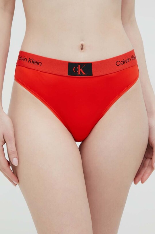 Σλιπ Calvin Klein Underwear πλεκτό ύφασμα κόκκινο 000QF7249E.PPYX
