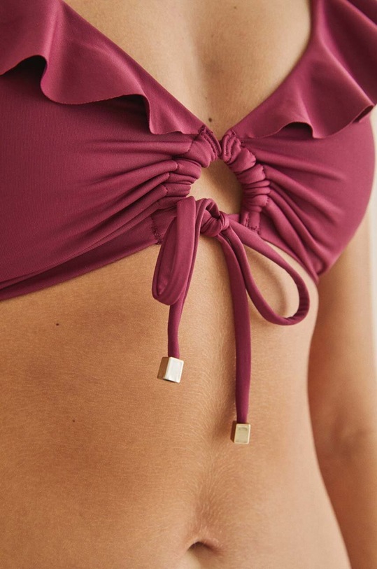 women'secret bikini felső FOLK SUNSET 6485411 burgundia