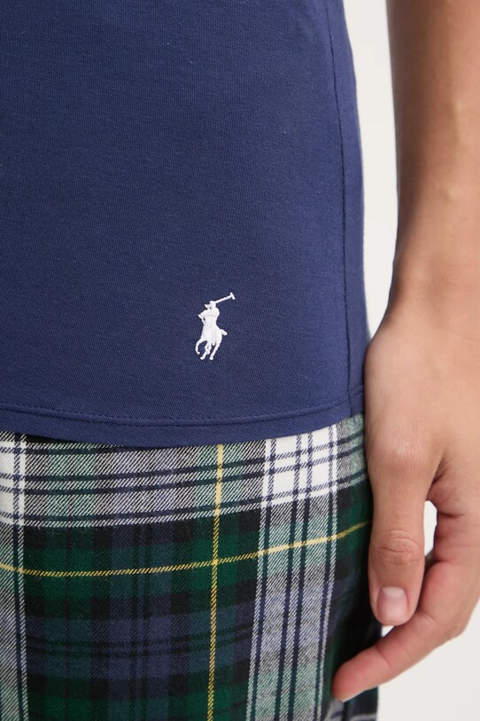 Бавовняний піжамний топ Polo Ralph Lauren 4P3003 темно-синій