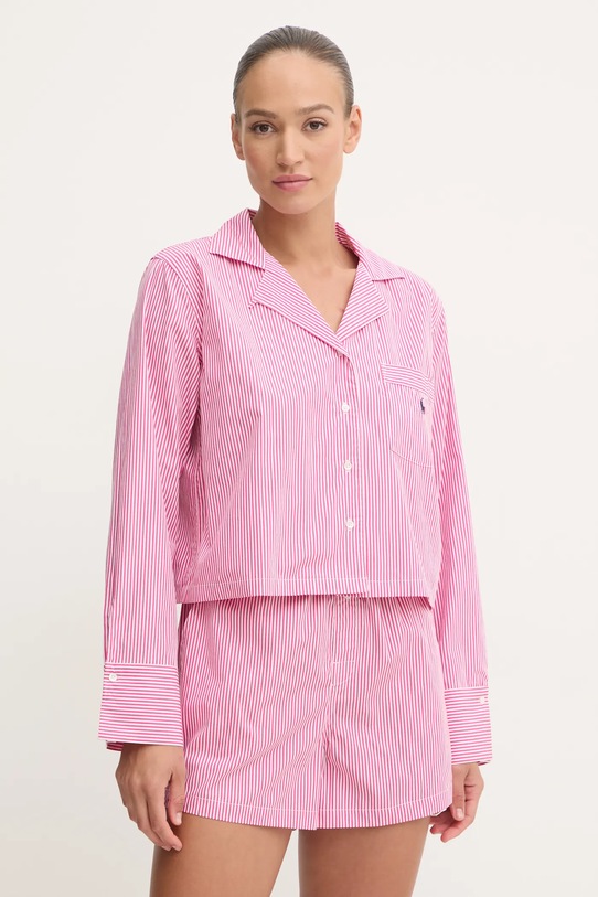 Bavlněné pyžamo Polo Ralph Lauren sada růžová 4P8010