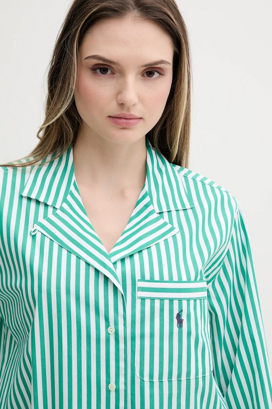 Хлопковая пижама Polo Ralph Lauren зелёный 4P8010