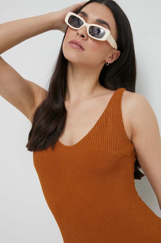 Ολόσωμο μαγιό OAS καφέ 6016.01