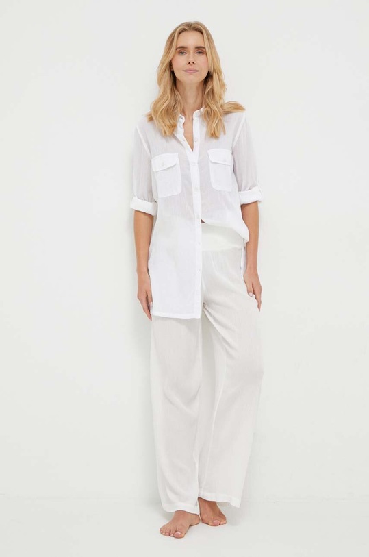 Lauren Ralph Lauren pantaloni de plaja 20151090 alb SS25