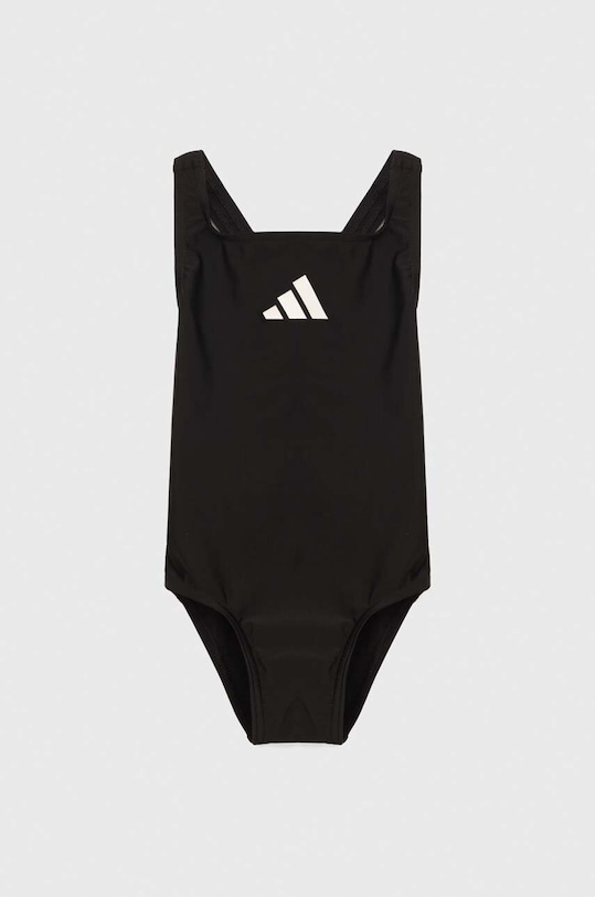 adidas Performance jednoczęściowy strój kąpielowy dziecięcy 3 BARS SOL ST miękka czarny HR7477