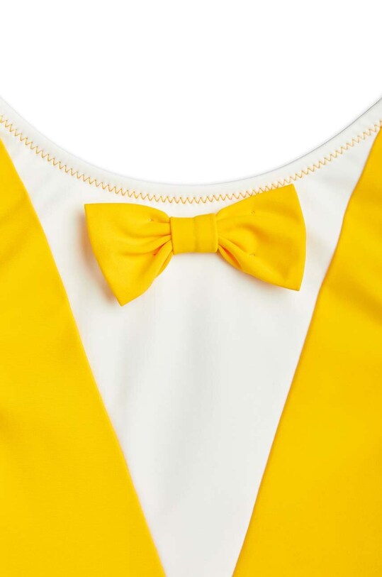 Дівчинка Суцільний дитячий купальник Mini Rodini 2328010123 жовтий
