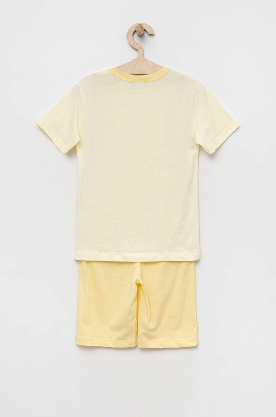 Детска памучна пижама United Colors of Benetton 30960P04Q.G.SEASONAL жълт SS23