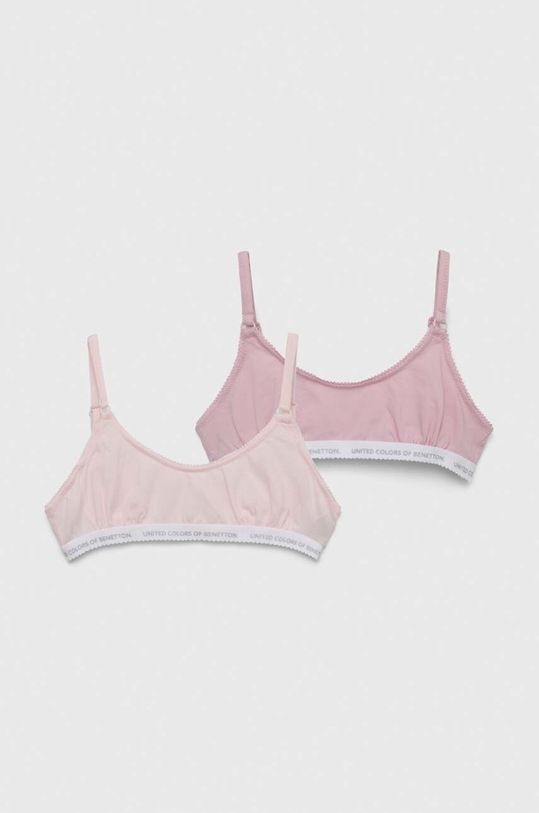 United Colors of Benetton biustonosz dziecięcy 2-pack miękka różowy 3MC10R1IN.G.SEASONAL