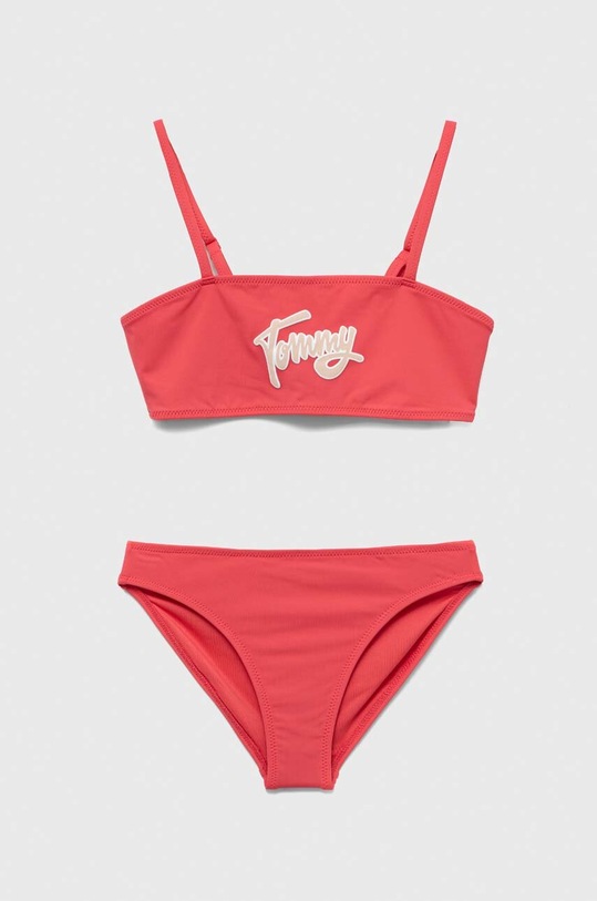 Dvoudílné dětské plavky Tommy Hilfiger potisk růžová UG0UG00646.PYXX