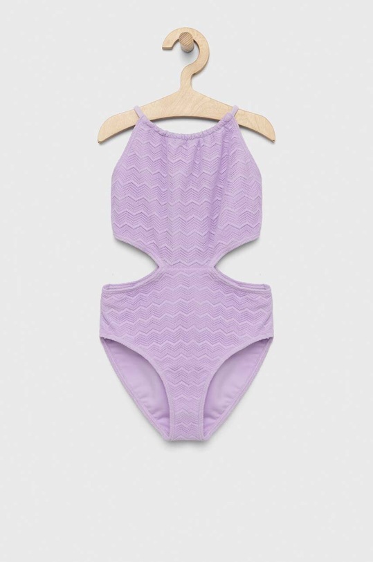Dječji jednodijelni kupaći kostim Abercrombie & Fitch mekana ljubičasta KI211.3016