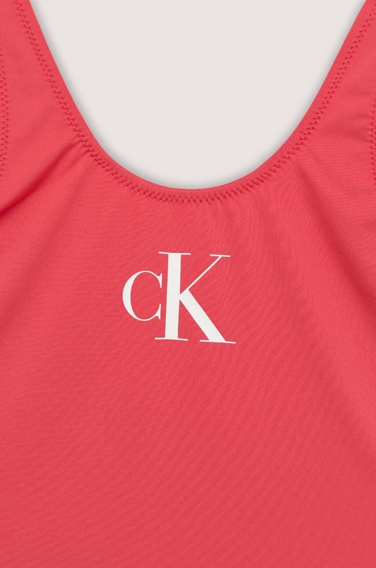Dziewczynka Calvin Klein Jeans jednoczęściowy strój kąpielowy dziecięcy KY0KY00033.PPYX różowy