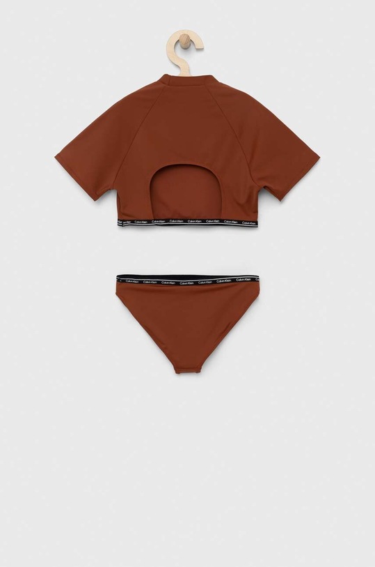 Детски бански от две части Calvin Klein Jeans KY0KY00040.PPYX кафяв SS23