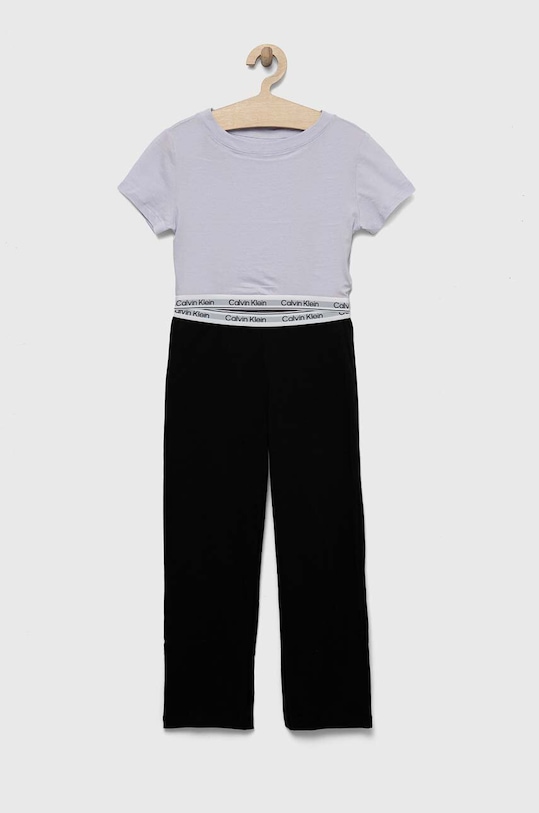 Calvin Klein Underwear piżama bawełniana dziecięca komplet fioletowy G80G800610.PPYX
