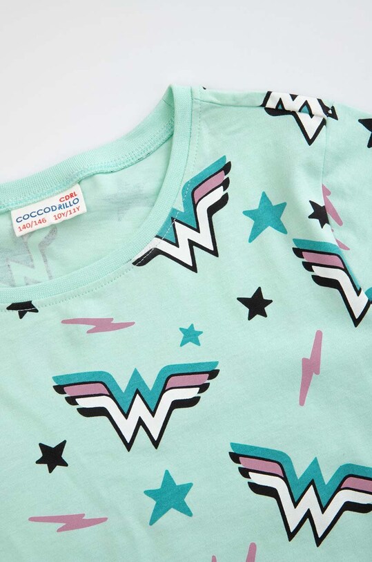 Coccodrillo gyerek pamut pizsama X Wonder Woman türkiz WC3448202LIG