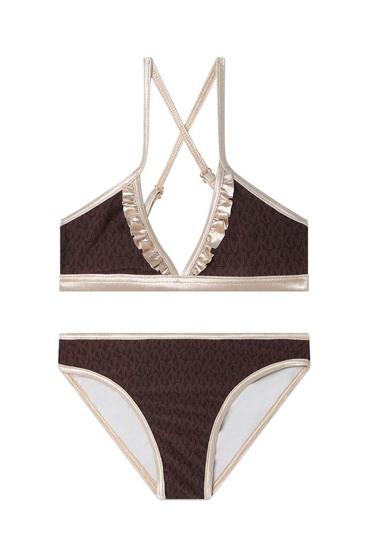 Michael Kors dwuczęściowy strój kąpielowy dziecięcy komplet brązowy R10174.114.150